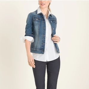 Chico's Platinum Denim Size 0 Jacket